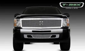 T-REX X Metal Series, 1 Piece Grilles - Polished - 2007-2013 Chevy 1500