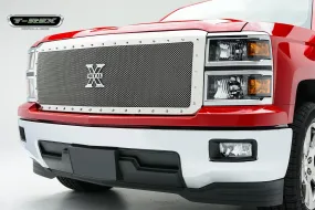 T-REX X Metal Series, 1 Piece Grilles - Polished - 2014-2015 Silverado