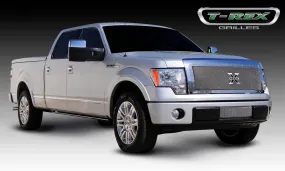 T-REX X Metal Series, 1 Piece Insert Grilles - Polished - Requires Drilling or Cutting - 2009-2012 F150