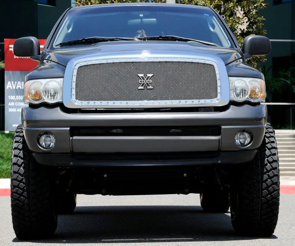 T-REX X Metal Series, 1 Piece Insert Grilles - Polished - Requires Drilling or Cutting - 2009-2012 Ram 1500