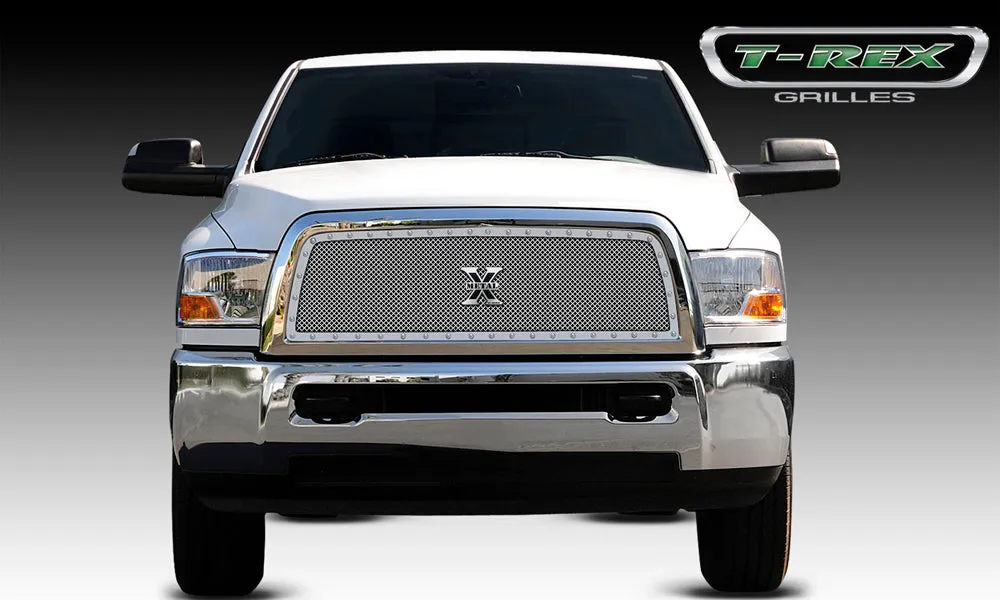 T-REX X Metal Series, 1 Piece Insert Grilles - Polished - Requires Drilling or Cutting - 2010-2012 Ram 2500/3500