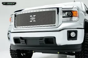 T-REX X Metal Series, 1 Piece Insert Grilles - Polished - Requires Drilling or Cutting - 2014-2015 Sierra