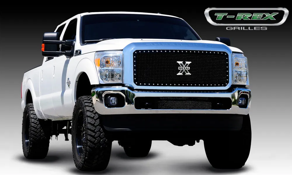 T-REX X Metal Series, 1 Piece Insert Grilles - Requires Drilling or Cutting - 2011-2016 Superduty