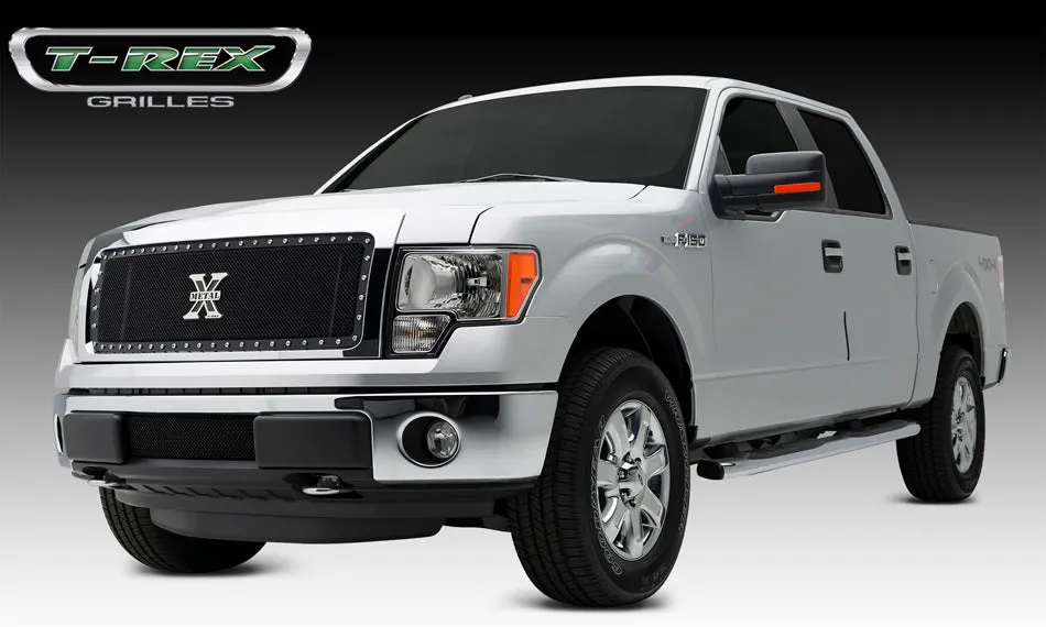 T-REX X Metal Series, 1 Piece Insert Grilles - Requires Drilling or Cutting - 2013-2014 F150