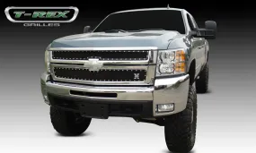 T-REX X Metal Series, 2 Piece Overlay Grilles - Powdercoat - 2007-2010 Chevy 2500/3500