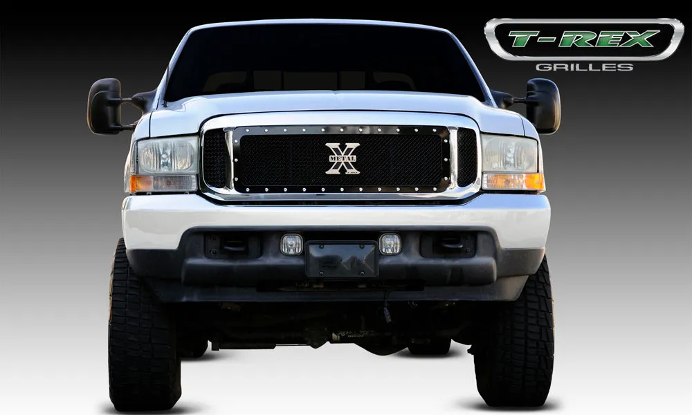 T-REX X Metal Series, 3 Piece Insert Grilles - Powdercoat - Requires Drilling or Cutting - 1999-2004 Superduty