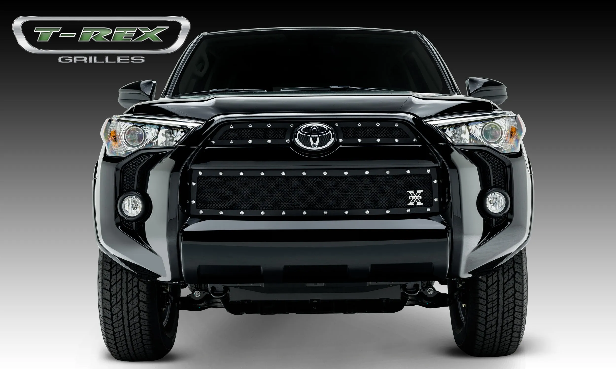 T-REX X Metal Series, 3 Piece Overlay Grilles - Powdercoat - 2014-2019 4runner