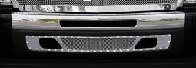 T-REX X Metal Series, Bolt On Bumper Grille - Polished - 2007-2013 Chevy 1500