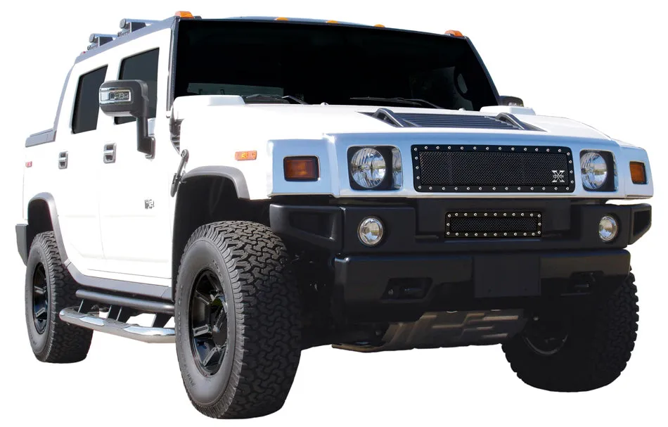 T-REX X Metal Series, Insert Grilles - Powdercoat - Requires Drilling or Cutting - 2003-2007 Hummer H2