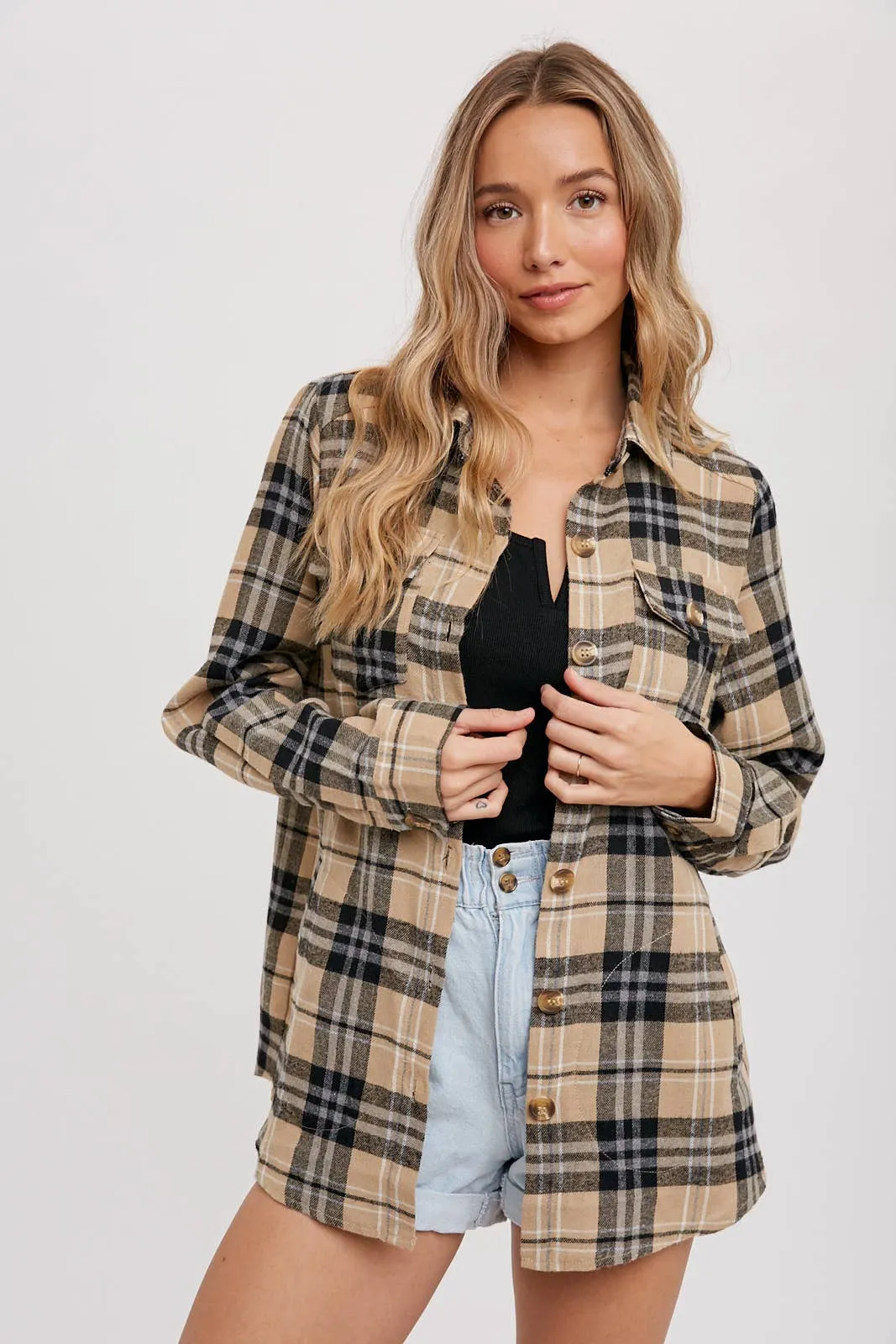 Tan & Black Flannel