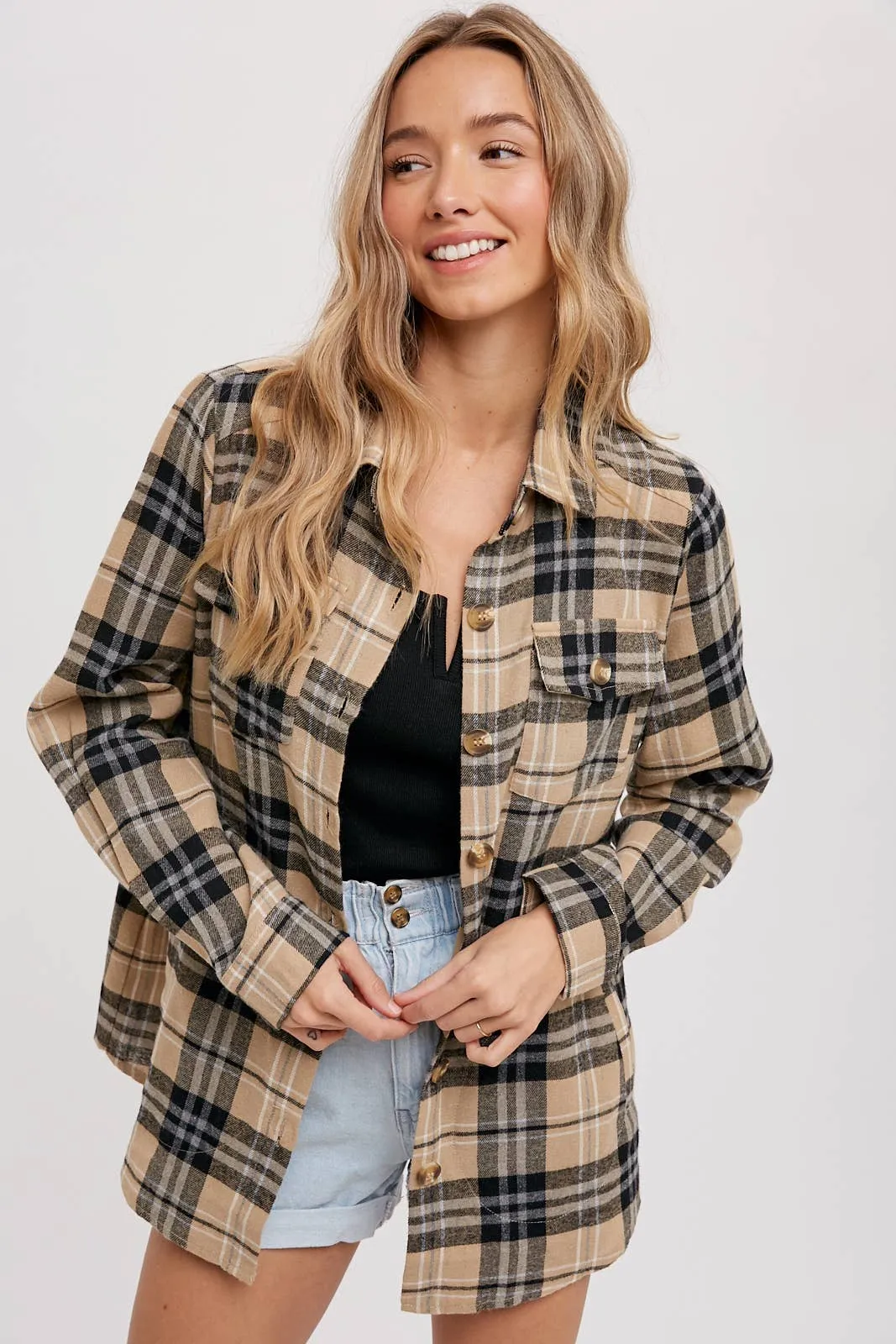 Tan & Black Flannel