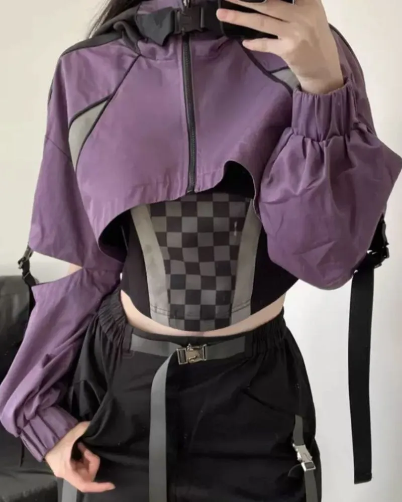 Techwear Sweet Girl Jacket And Pants Set（Sold Separately)