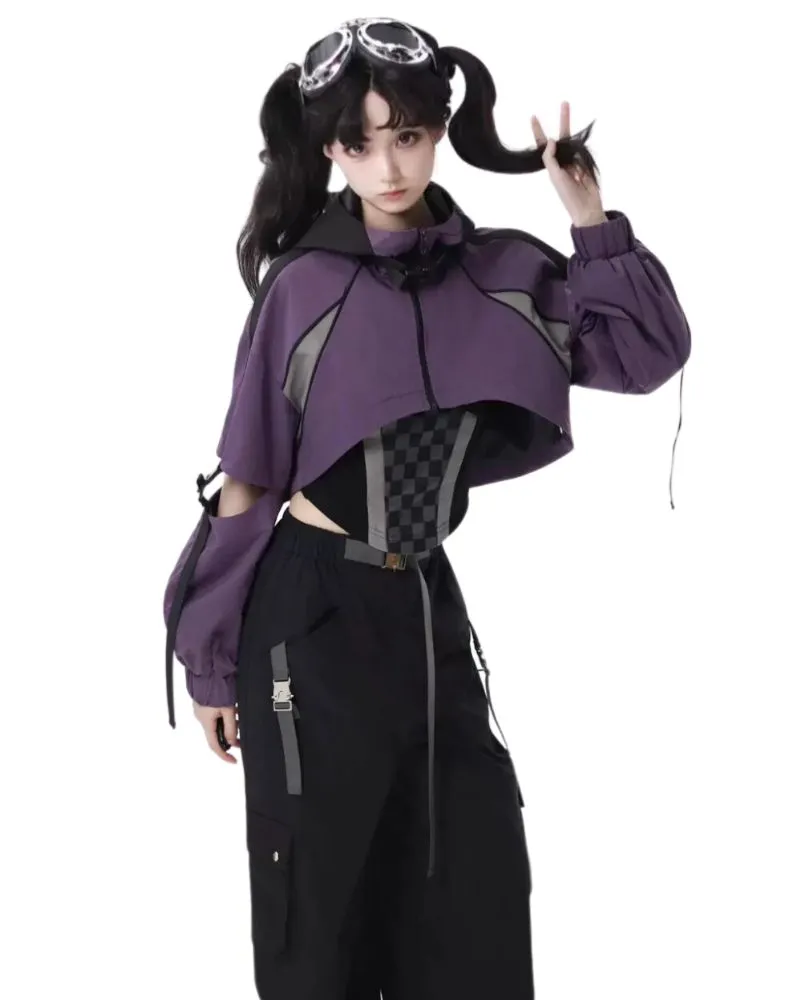 Techwear Sweet Girl Jacket And Pants Set（Sold Separately)