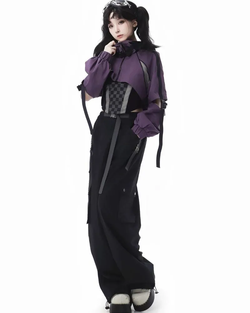 Techwear Sweet Girl Jacket And Pants Set（Sold Separately)