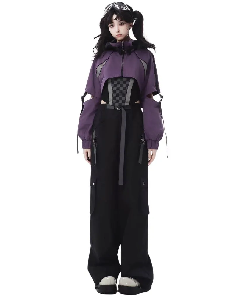 Techwear Sweet Girl Jacket And Pants Set（Sold Separately)