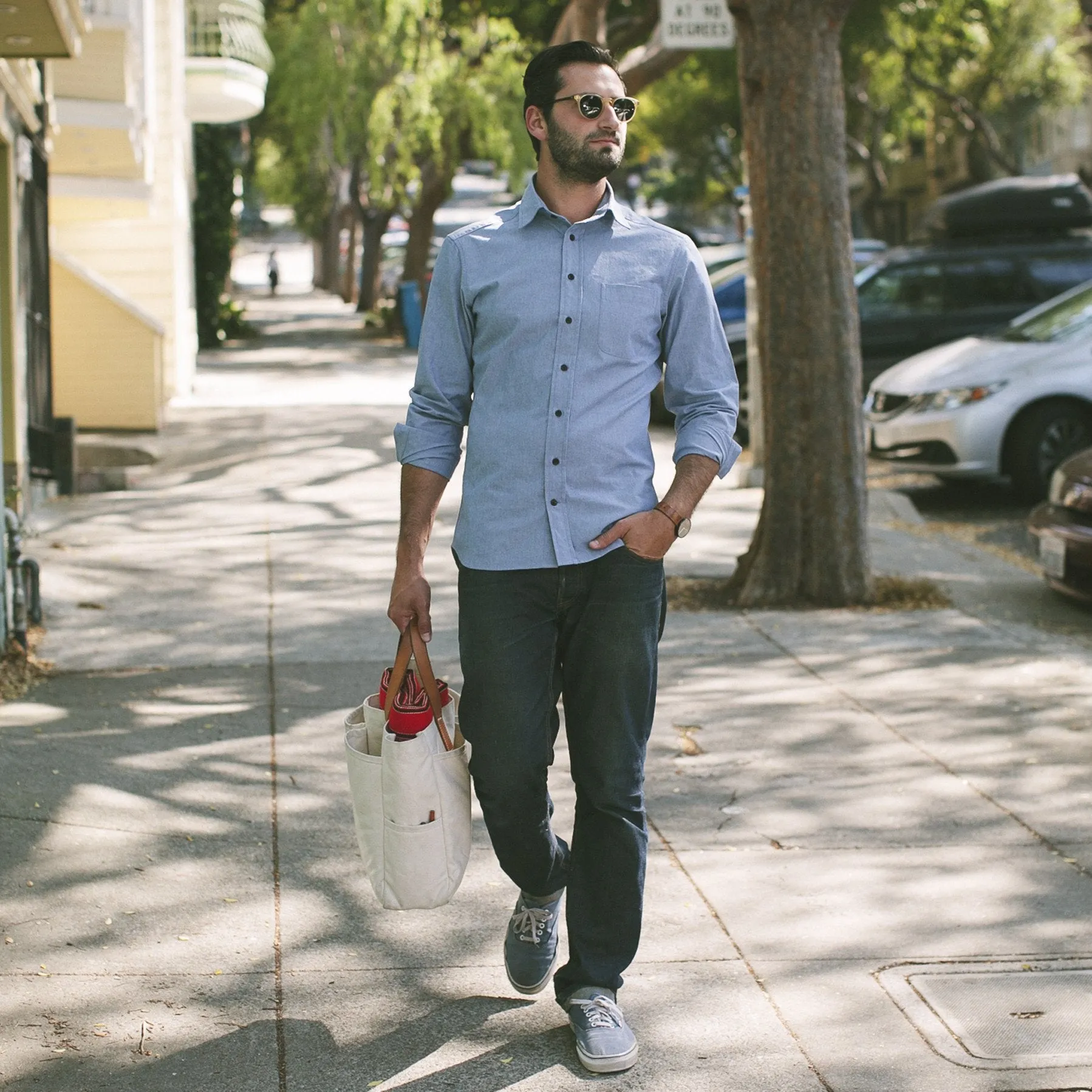 The California in Light Blue Everyday Chambray