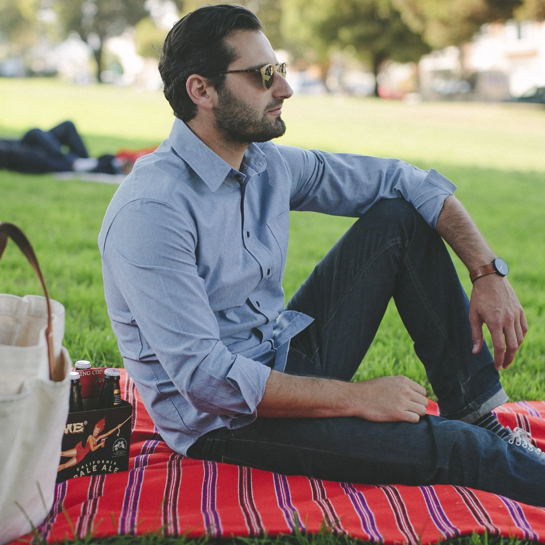 The California in Light Blue Everyday Chambray