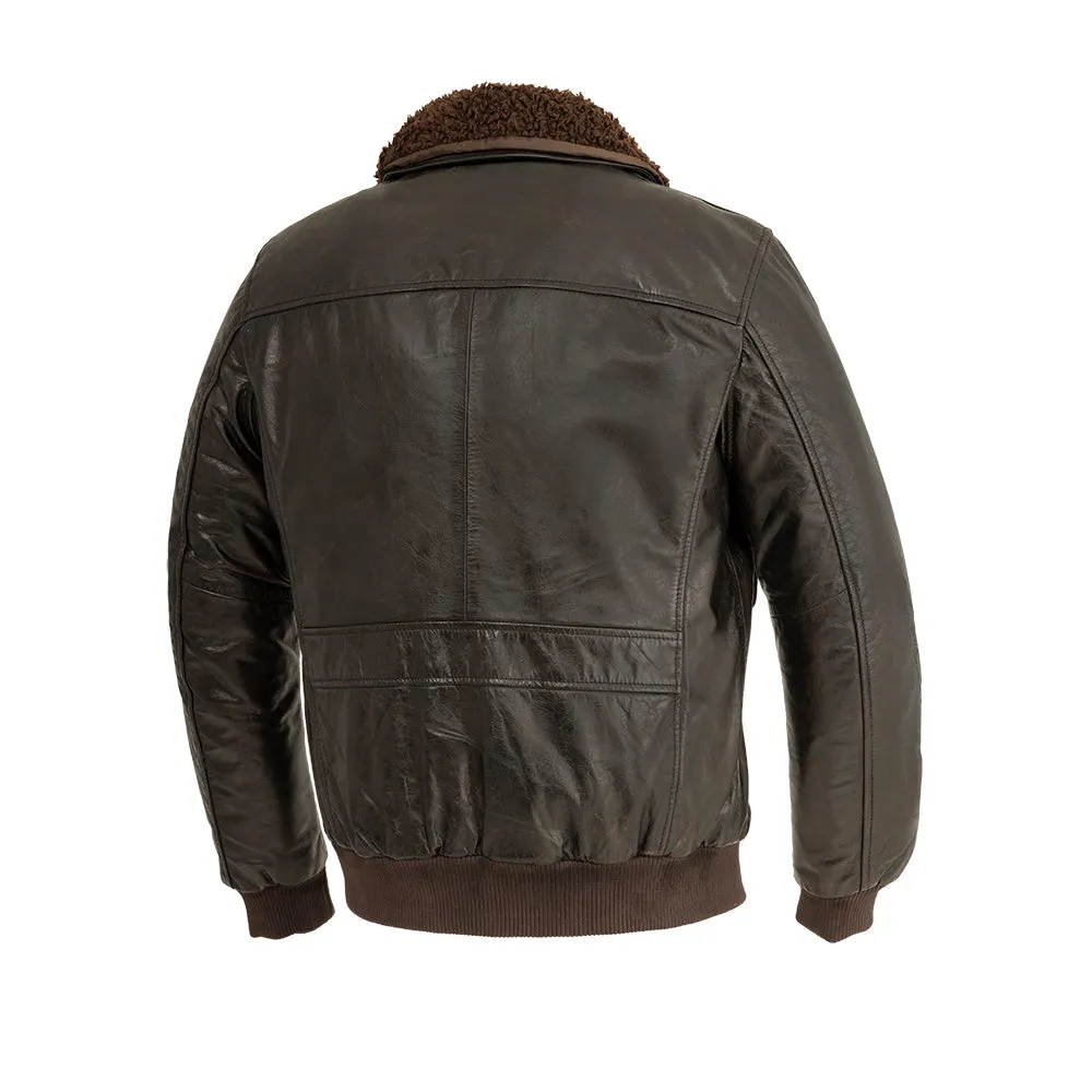 The "Baron" Classic Bomber Leather Jacket