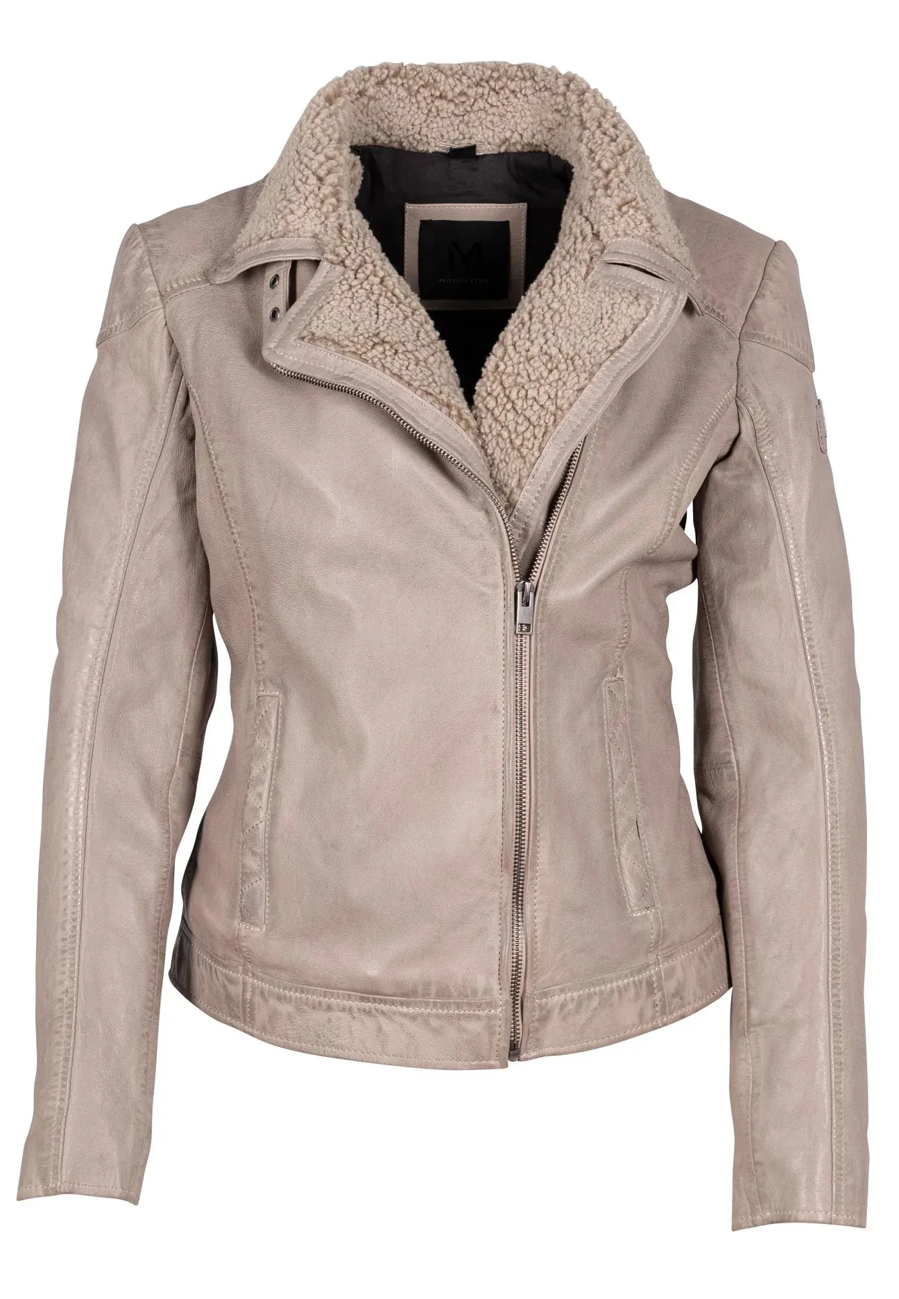 The Teddy Bear Collar Leather Jacket