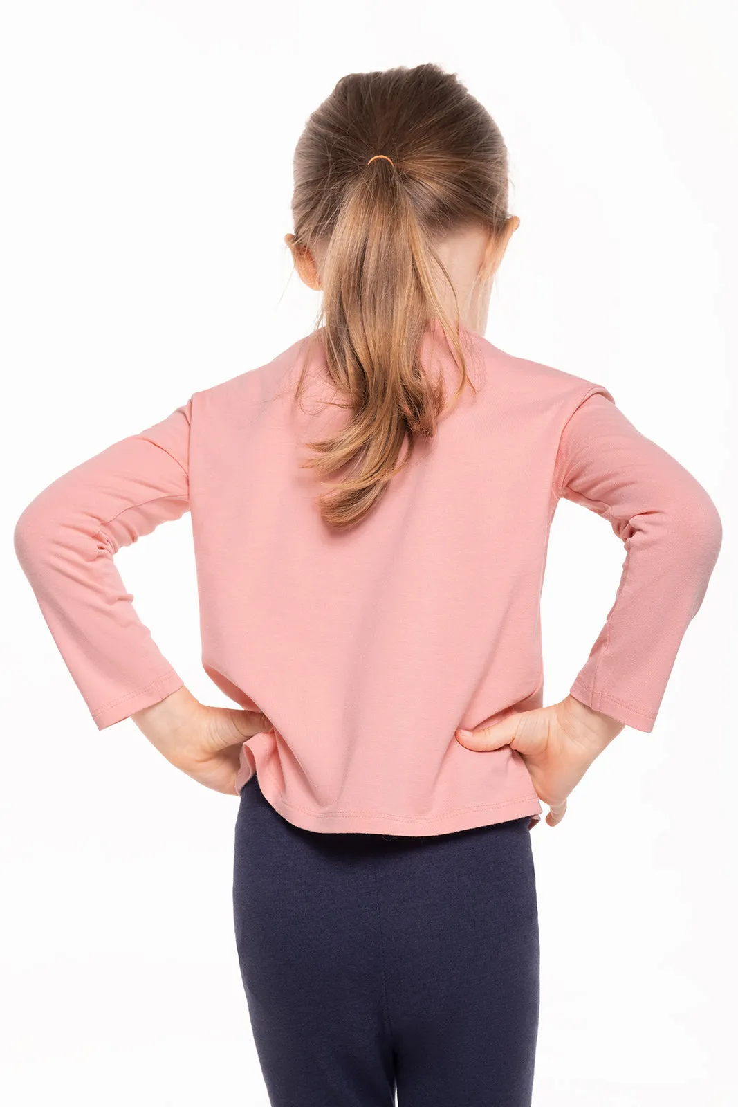 Toddler Coco Plum Everyday Long Sleeve T-Shirt  |  Peachy Pink