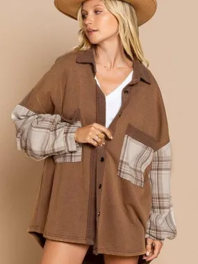 Touch of Plaid Long Sleeve Shacket