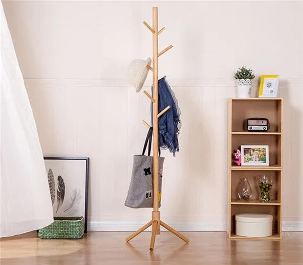 Tree Style Coat Tree with Tripod Base and 7 Hooks