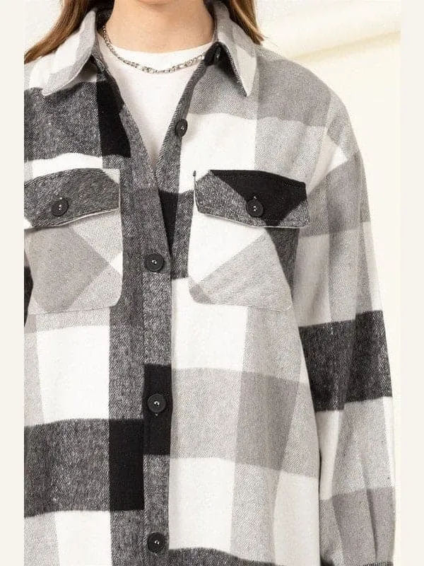 Trendy Throwback Checkered Shacket