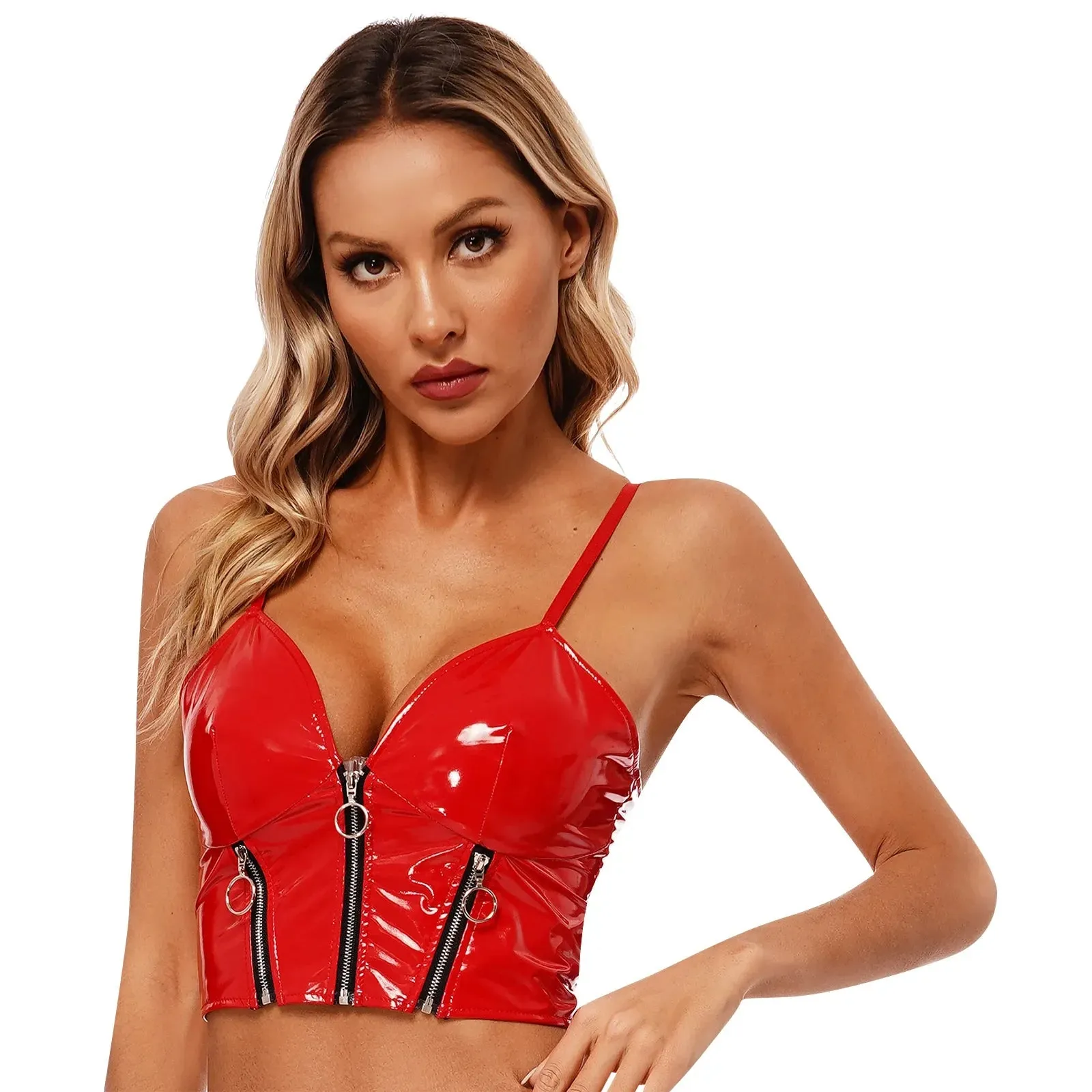 Triple Zip Latex Cami