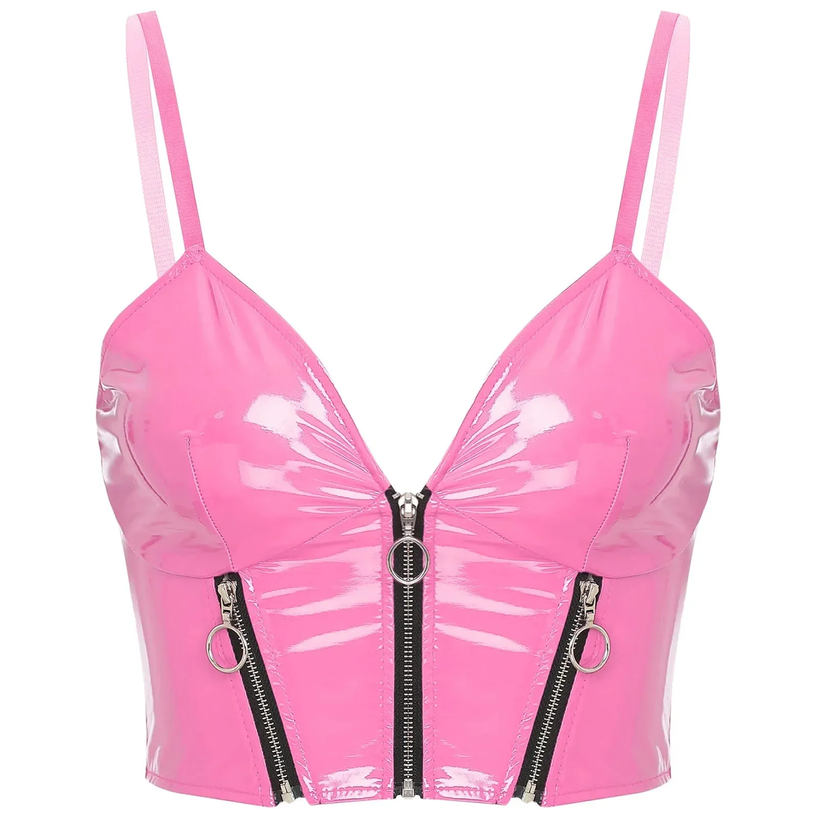 Triple Zip Latex Cami