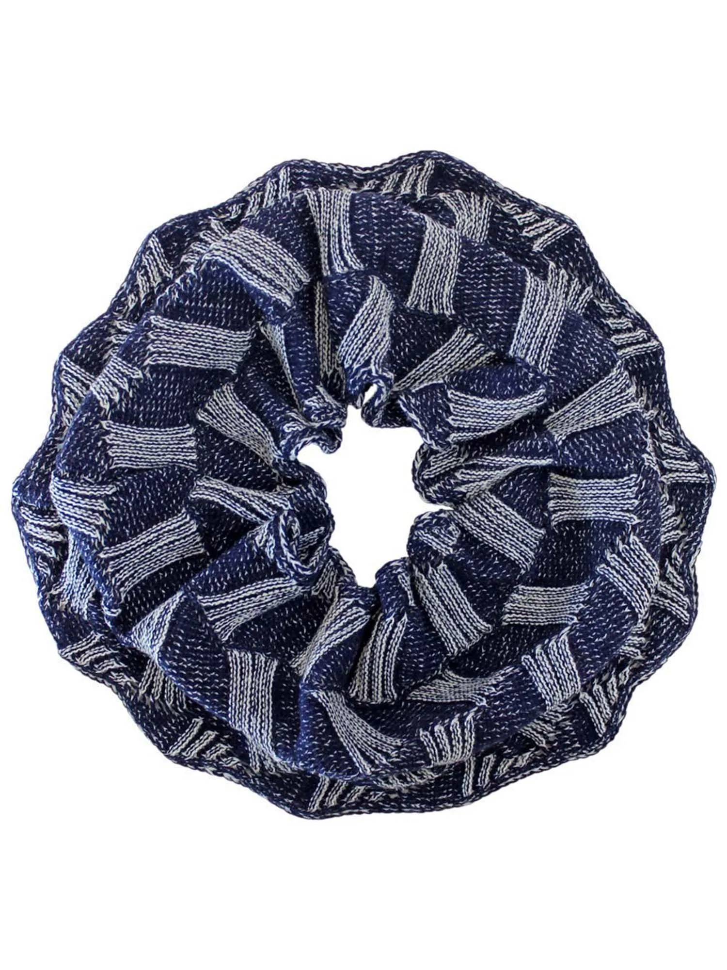 Two-Tone Knit Unisex Winter Infinity Scarf