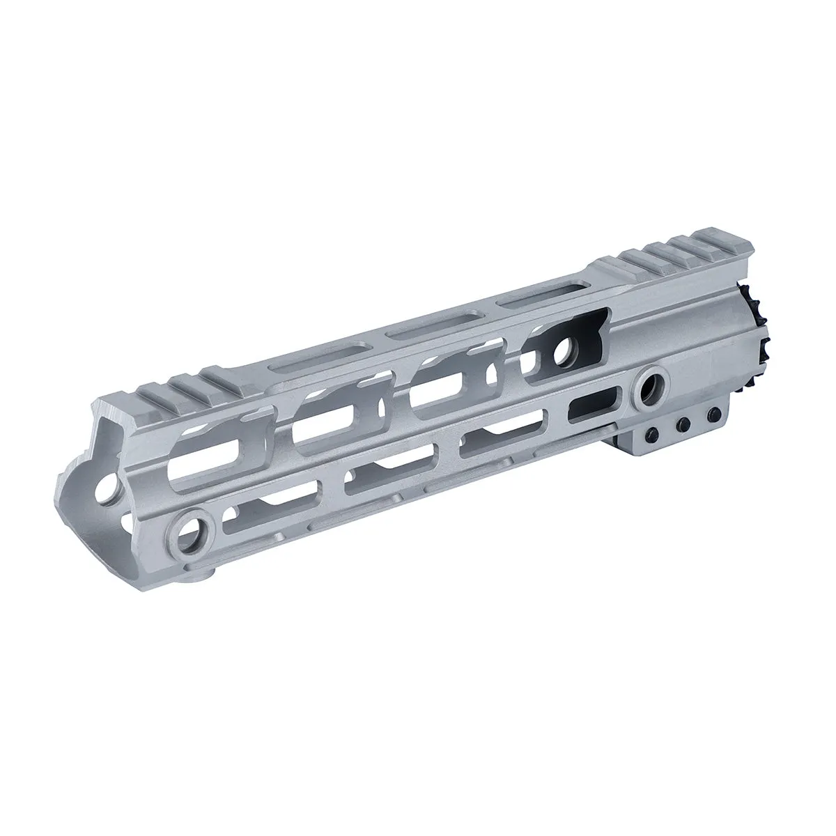 Unbranded AR-15 Ultra Light Raw M-lok Rail Handguard Silver Color 4" 7" 9" 10" 12" 13.5" 15"