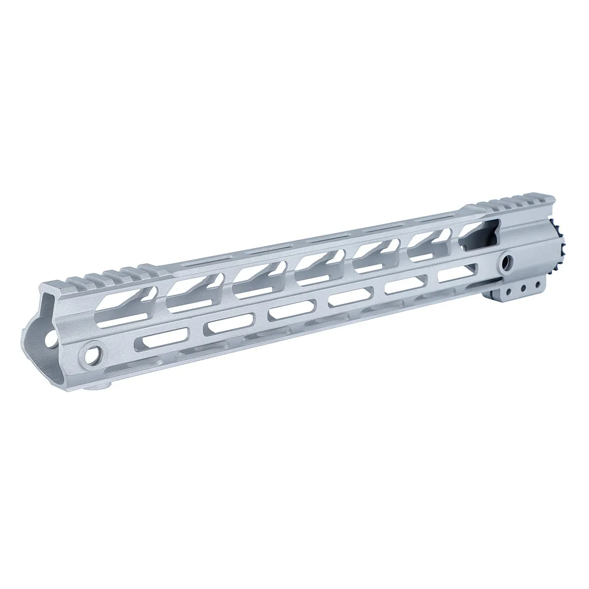 Unbranded AR-15 Ultra Light Raw M-lok Rail Handguard Silver Color 4" 7" 9" 10" 12" 13.5" 15"