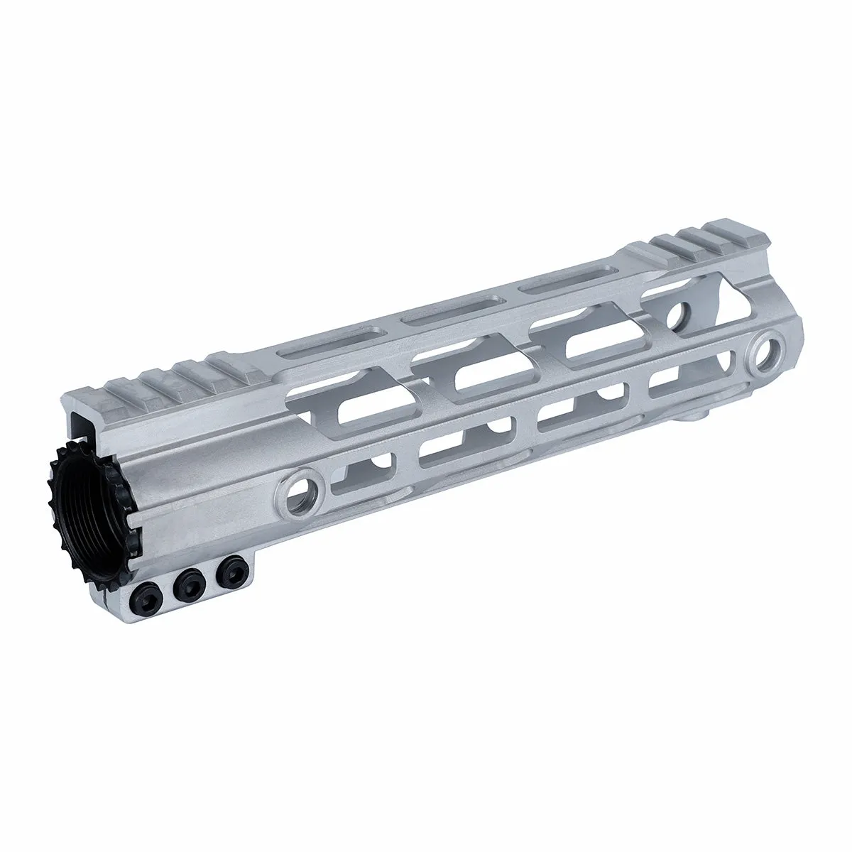 Unbranded AR-15 Ultra Light Raw M-lok Rail Handguard Silver Color 4" 7" 9" 10" 12" 13.5" 15"