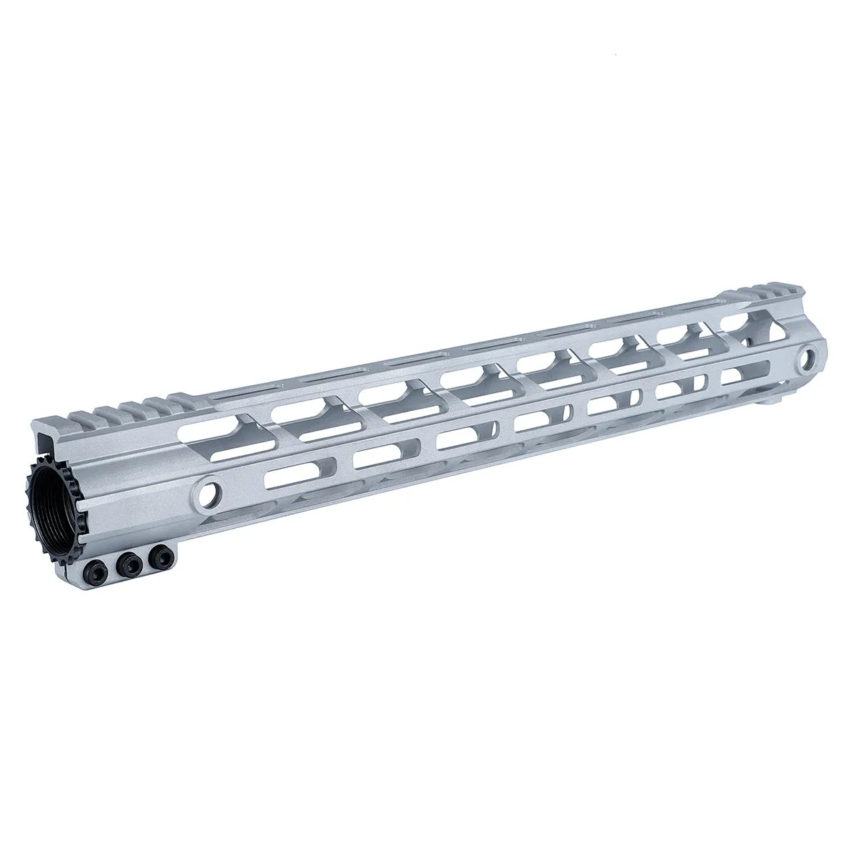 Unbranded AR-15 Ultra Light Raw M-lok Rail Handguard Silver Color 4" 7" 9" 10" 12" 13.5" 15"