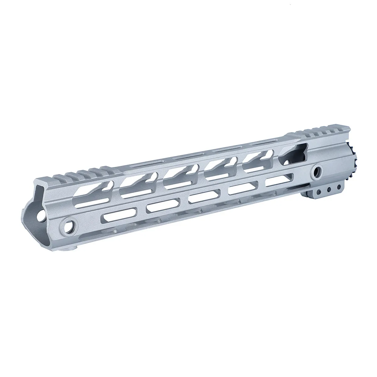 Unbranded AR-15 Ultra Light Raw M-lok Rail Handguard Silver Color 4" 7" 9" 10" 12" 13.5" 15"