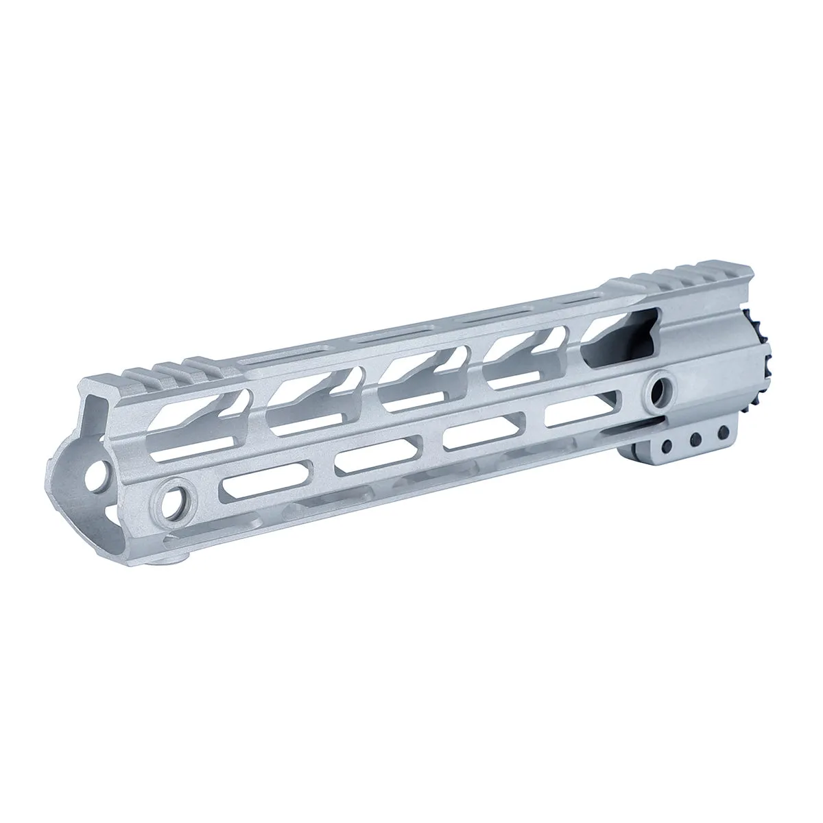 Unbranded AR-15 Ultra Light Raw M-lok Rail Handguard Silver Color 4" 7" 9" 10" 12" 13.5" 15"