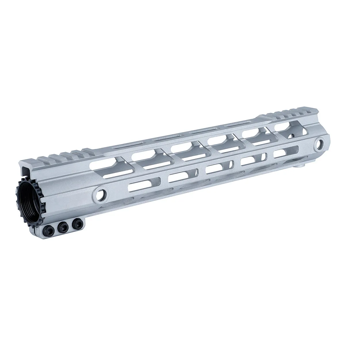 Unbranded AR-15 Ultra Light Raw M-lok Rail Handguard Silver Color 4" 7" 9" 10" 12" 13.5" 15"