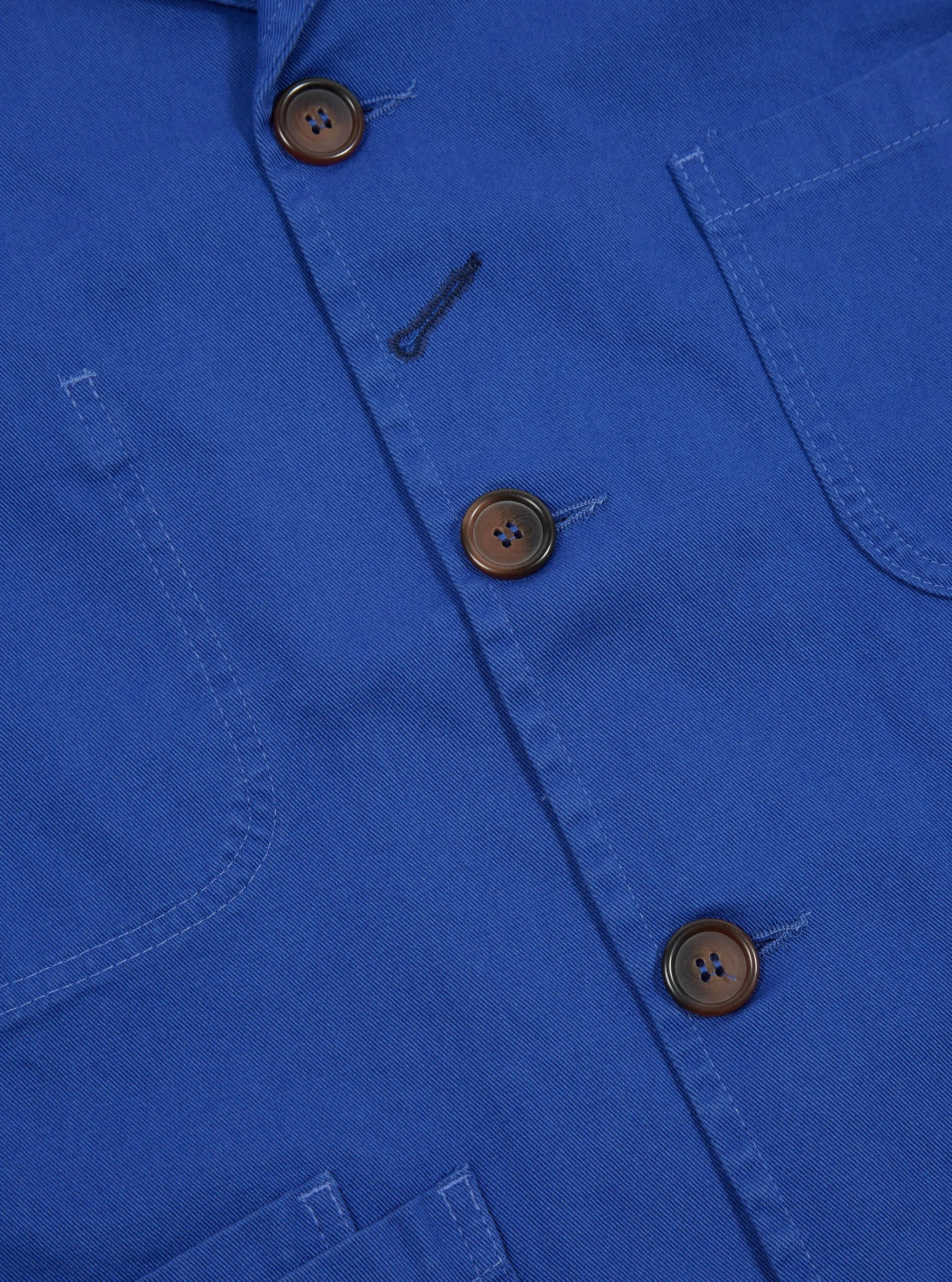 Universal Works Bakers Jacket in Royal Blue Byron Twill