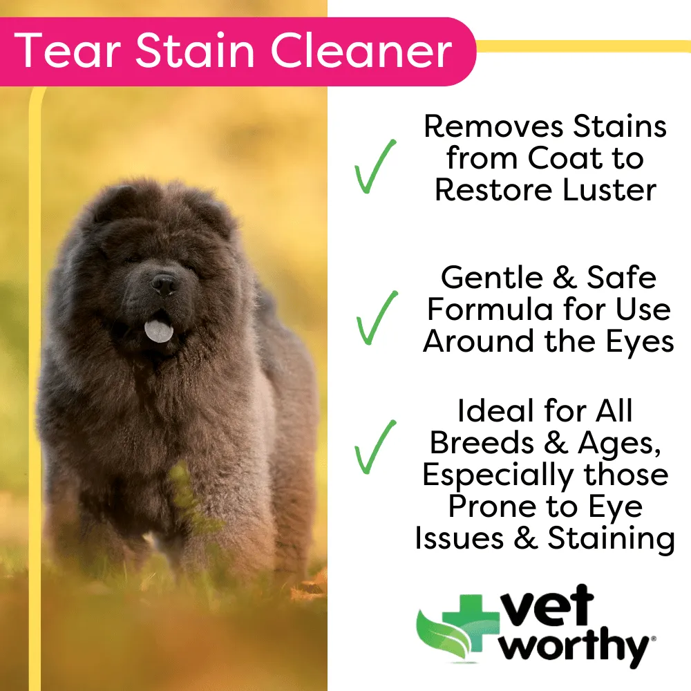 Vet Worthy Tear Stain Cleaner for Dogs, 4 fl oz