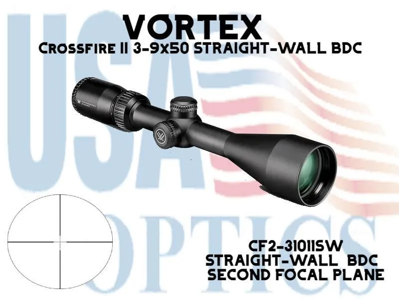 VORTEX, CF2-31011SW, CROSSFIRE II 3-9x50 STRAIGHT-WALL BDC