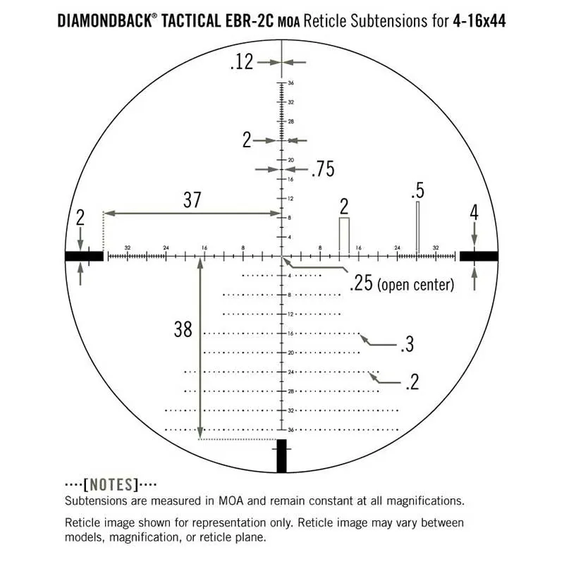 Vortex Diamondback Tactical 4-16x44 FFP Riflescope (EBR-2C MOA or MRAD Reticle)