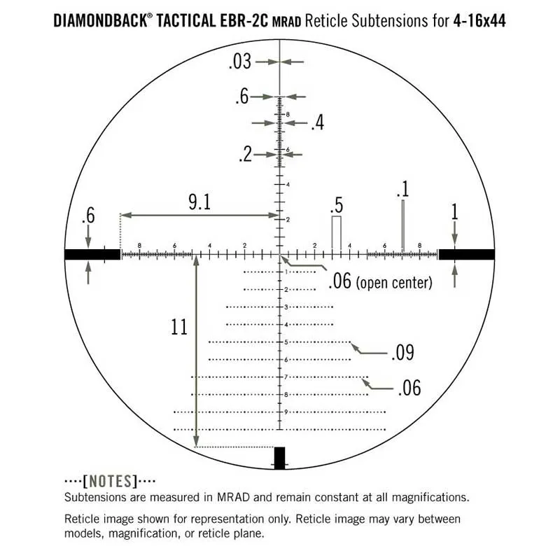 Vortex Diamondback Tactical 4-16x44 FFP Riflescope (EBR-2C MOA or MRAD Reticle)