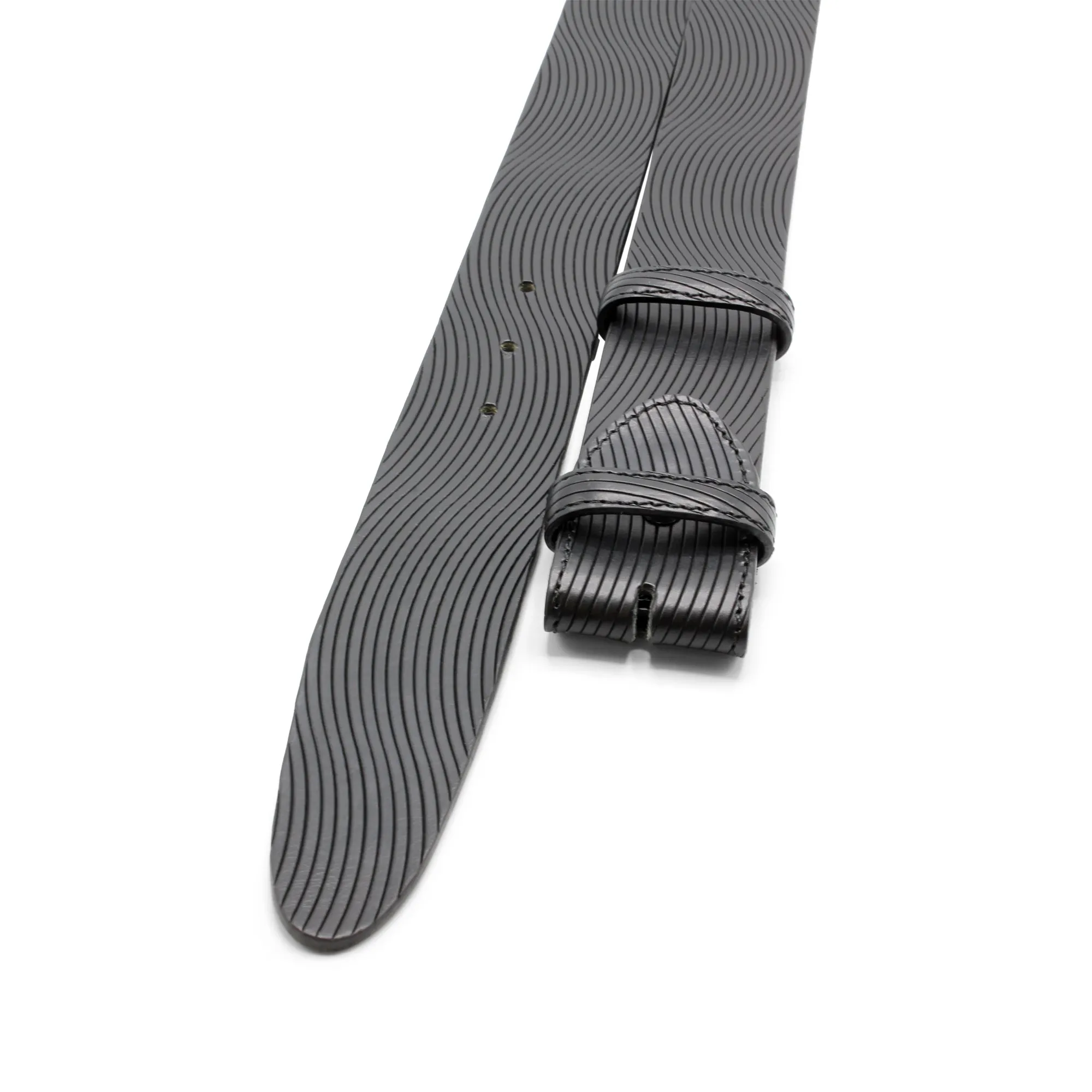 Wave Texture Supple Unlined Belt Strap