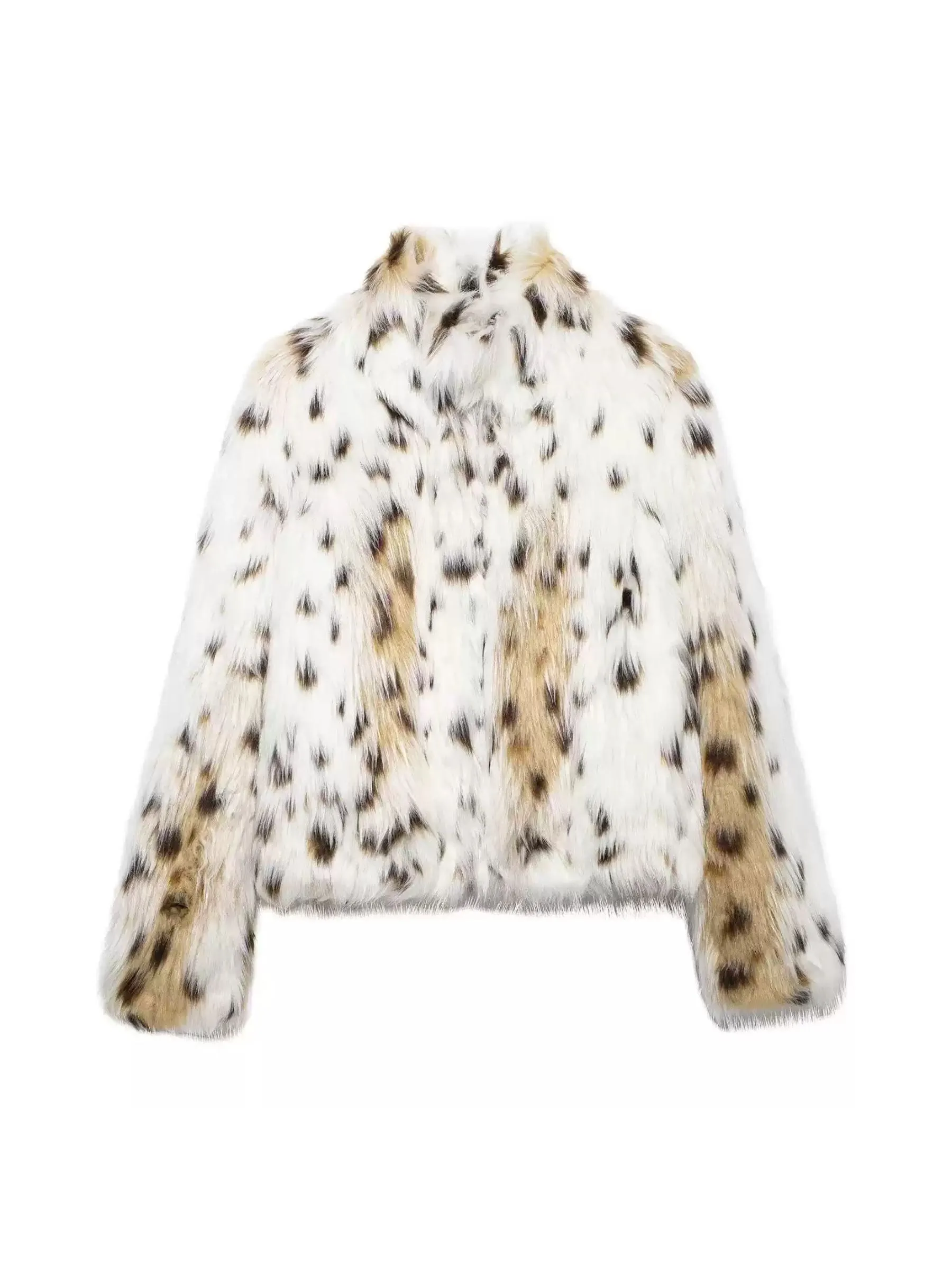 Wenkouban-Winter Outfits Christmas Enya Leopard Faux Fur Coat