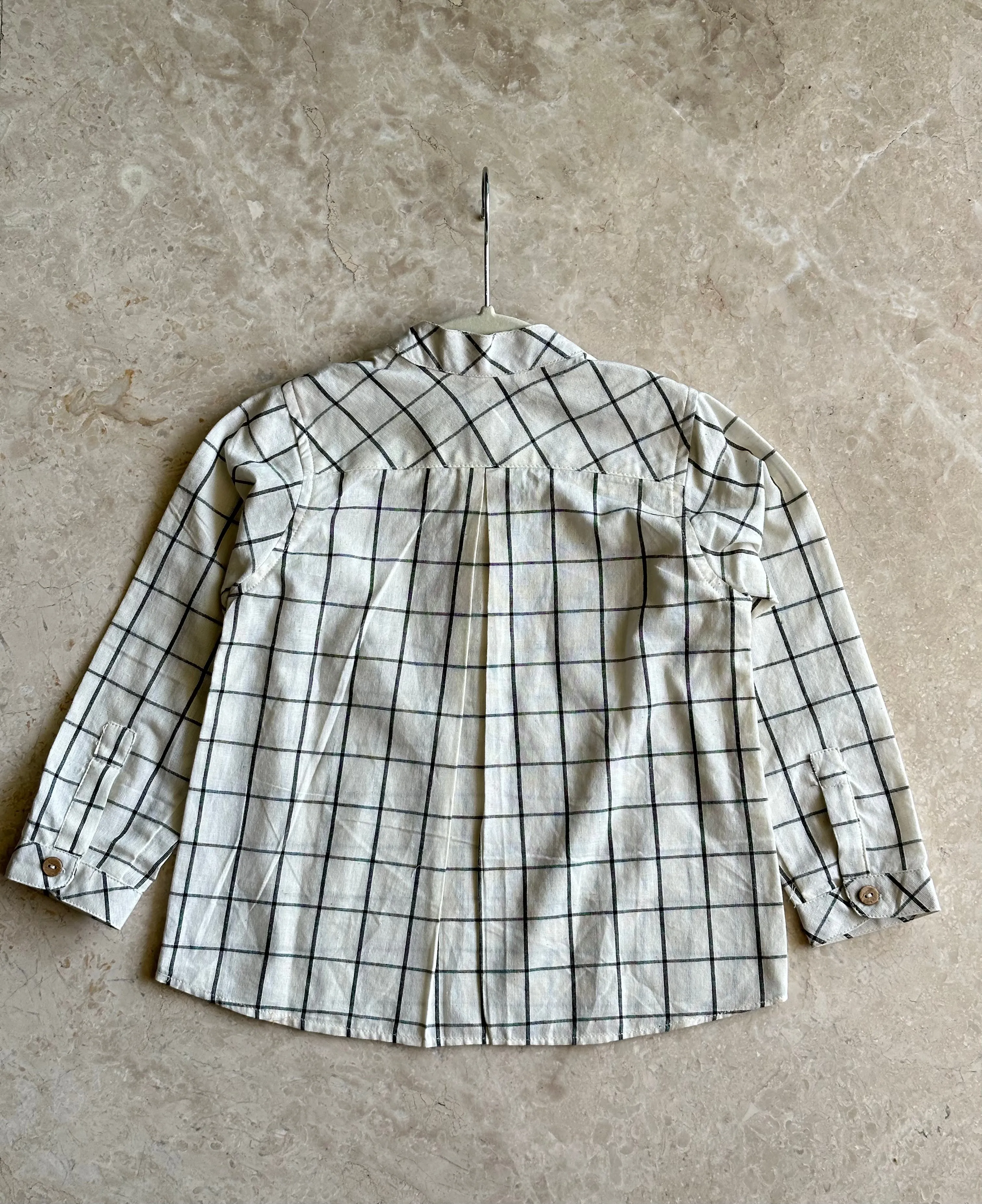 White checks kurta shirt