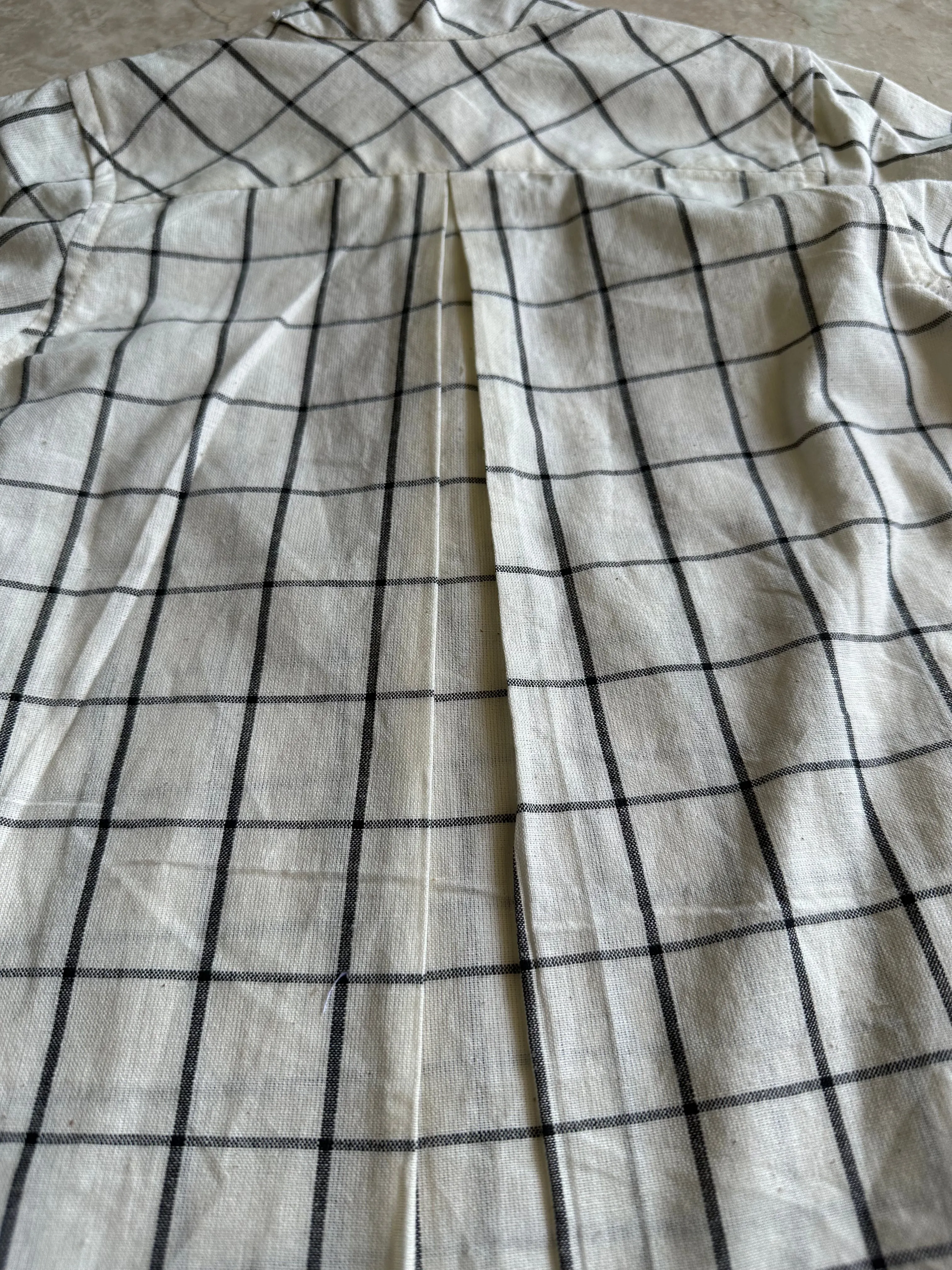 White checks kurta shirt