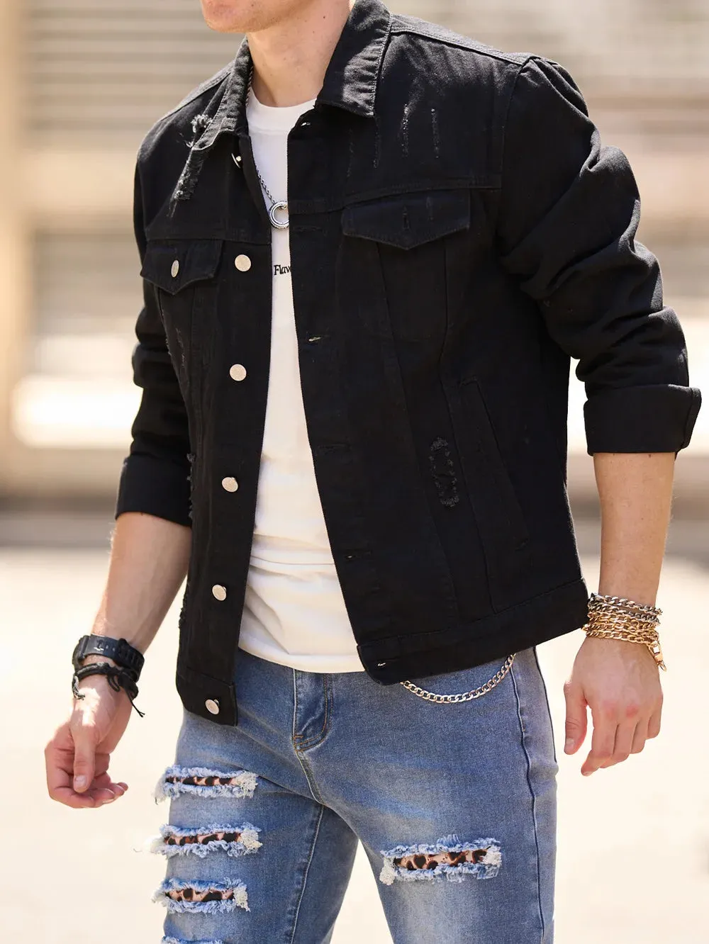 Wiaofellas - Men Streetwear Fashion Slim Denim Jacket High quality Male Simple solid Casual Jacket Coat