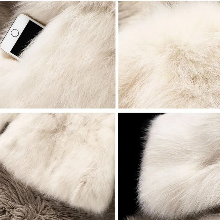 Women's Fur Coat With Fox Fur