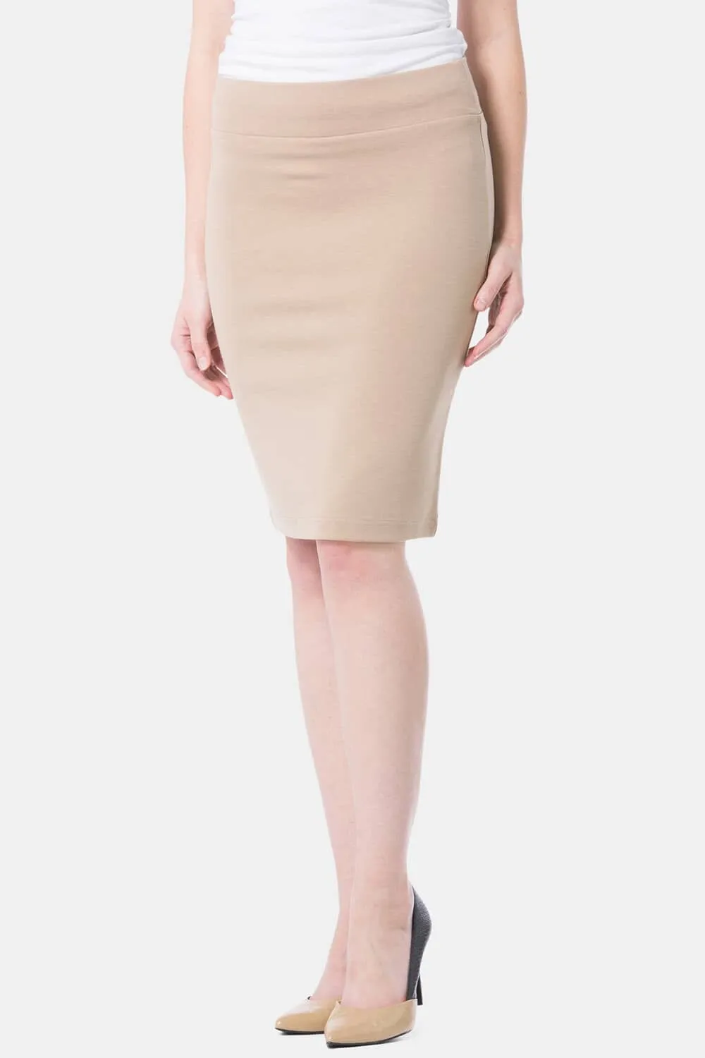 Women's Ponte Knit Pull-On Pencil Skirt